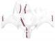 2003-2013 Suzuki SV650 Motorcycle Fairings - White with Dark Red Lines Canada