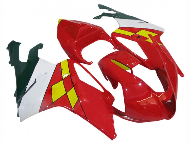 2003-2006 Aprilia RSV1000 Motorcycle Fairings - Red Yellow White Canada