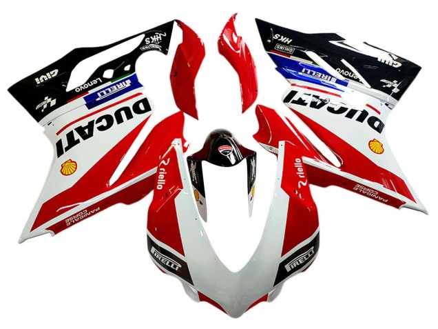 2018-2019 Ducati Panigale V4 V4S Motorcycle Fairings - White Red Glossy Black Lenovo Canada