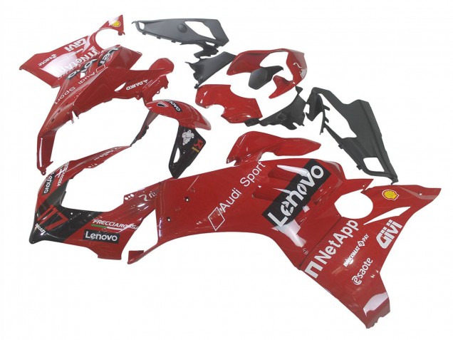 2020-2021 Ducati Panigale V4 V4S Motorcycle Fairing - Red Glossy Black Lenovo 117 Canada