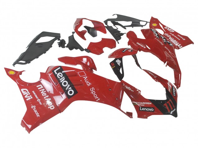 2020-2021 Ducati Panigale V4 V4S Motorcycle Fairing - Red Glossy Black Lenovo 117 Canada