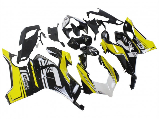 2020-2021 Ducati Panigale V4 V4S Motorcycle Fairings - Yellow White Glossy Black Canada