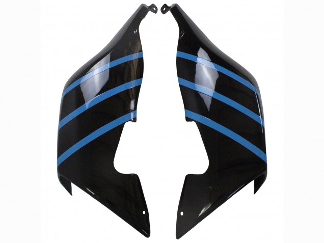 2005-2010 BMW K1200S Motorcycle Fairings - Glossy Black Matte Black Blue Lines Canada