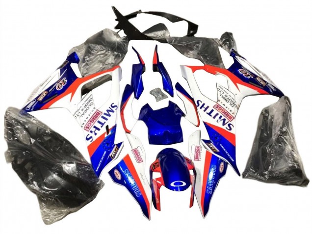 2019-2022 BMW S1000RR Motorcycle Fairings - Blue Red White Smiths Canada