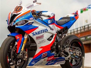 2019-2022 BMW S1000RR Motorcycle Fairings - White Blue Red Smiths Canada