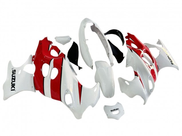 2004-2006 Suzuki GSX600F/GSX750F Motorcycle Fairings - White Red Canada