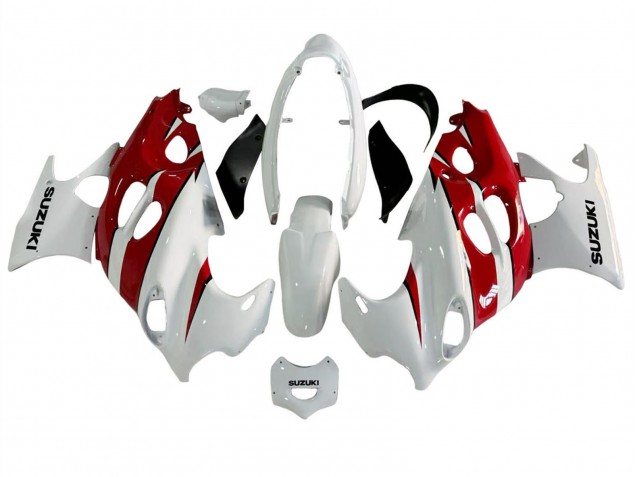 2004-2006 Suzuki GSX600F/GSX750F Motorcycle Fairings - White Red Canada