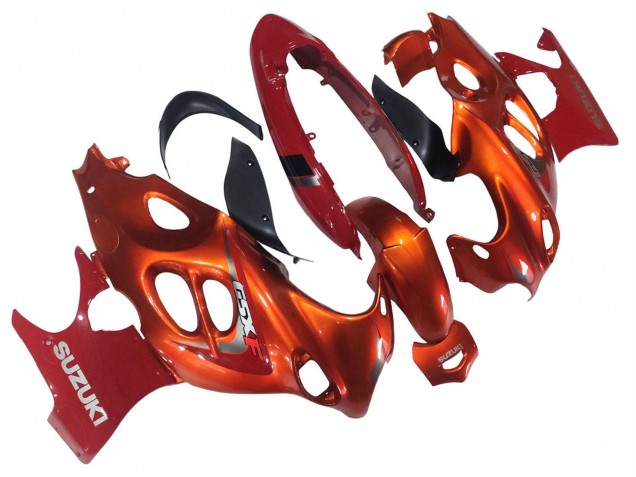 2004-2006 Suzuki GSX600F/GSX750F Motorcycle Fairings - Burnt Orange White Logo Canada