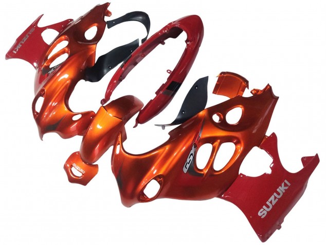 2004-2006 Suzuki GSX600F/GSX750F Motorcycle Fairings - Burnt Orange White Logo Canada