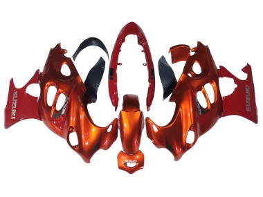 2004-2006 Suzuki GSX600F/GSX750F Motorcycle Fairings - Burnt Orange White Logo Canada