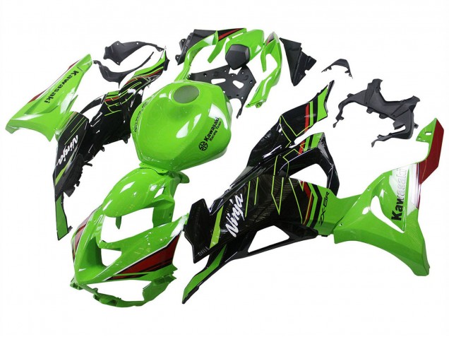 2023-2025 Kawasaki ZX6R Motorcycle Fairings - Green Black Canada