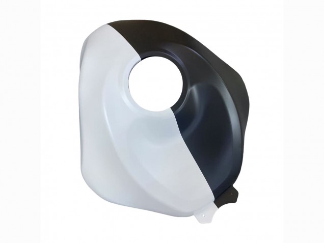 2023-2025 Kawasaki ZX6R Motorcycle Fairings - Black White with Flower Canada