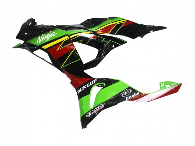 2023-2025 Kawasaki ZX6R Motorcycle Fairings - Green Black Red Yellow Dunlop Canada
