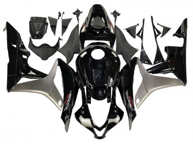 2007-2008 Honda CBR600RR Motorcycle Fairing Kits - Silver Glossy Black Canada