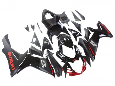 2011-2024 Suzuki GSXR 600 / GSXR 750 Motorcycle Fairings - Black Grey Red Line Canada