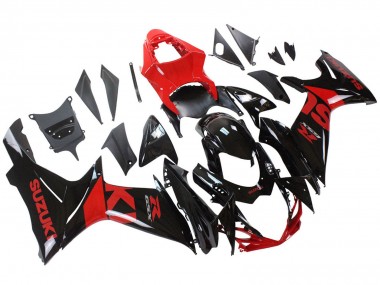 2011-2024 Suzuki GSXR 600 / GSXR 750 Motorcycle Fairing Kits - Red Glossy Black Canada