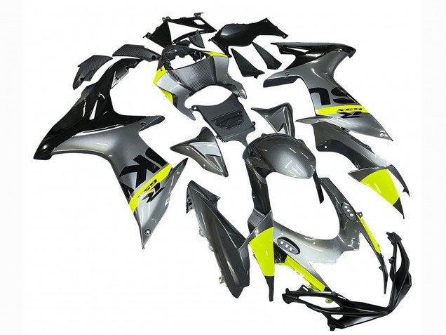 2011-2024 Suzuki GSXR 600 / GSXR 750 Motorcycle Fairings - Silver Yellow Black Canada