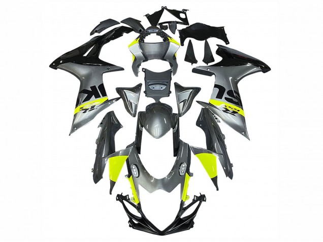 2011-2024 Suzuki GSXR 600 / GSXR 750 Motorcycle Fairings - Silver Yellow Black Canada