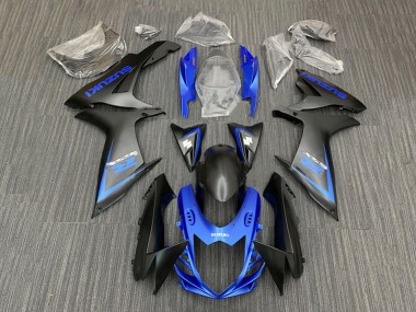 2011-2024 Suzuki GSXR 600 / GSXR 750 Motorcycle Fairing Kits - Blue Matte Black Canada