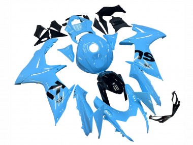 2011-2024 Suzuki GSXR 600 / GSXR 750 Motorcycle Fairings - Light Blue Black Canada