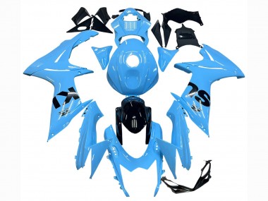 2011-2024 Suzuki GSXR 600 / GSXR 750 Motorcycle Fairings - Light Blue Black Canada
