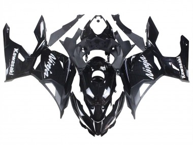 2018-2024 Kawasaki Ninja 400 Motorcycle Fairings - Glossy Black Matte Black White Decals Canada