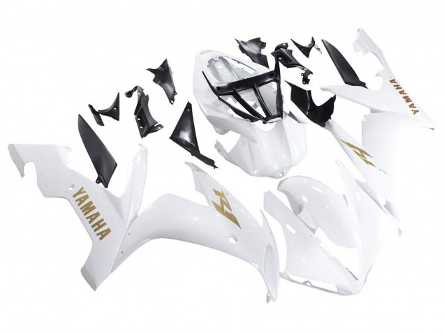 2004-2006 Yamaha YZF 1000 R1 Motorcycle Fairings - White Gold Decals Canada