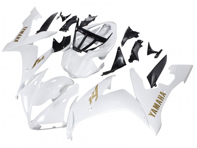 2004-2006 Yamaha YZF 1000 R1 Motorcycle Fairings - White Gold Decals Canada