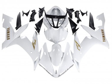 2004-2006 Yamaha YZF 1000 R1 Motorcycle Fairings - White Gold Decals Canada