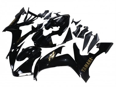 2004-2006 Yamaha YZF 1000 R1 Motorcycle Fairings - Glossy Black Gold Decals Canada