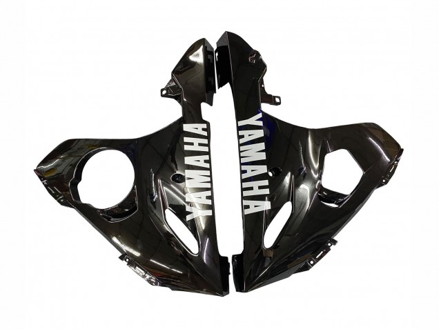 2003-2004 Yamaha YZF R6 Motorcycle Fairings - Glossy Black White Decals Canada