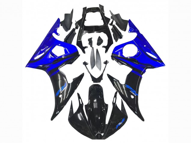 2003-2004 Yamaha YZF R6 Motorcycle Fairing - Blue Glossy Black Canada