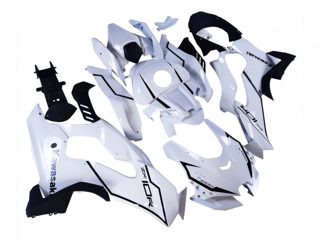 2021-2025 Kawasaki ZX10R Motorcycle Fairings - White Black Canada