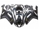 2007-2008 Kawasaki ZX6R Motorcycle Fairings - Matte Black with Yellow Logo Ninja Canada
