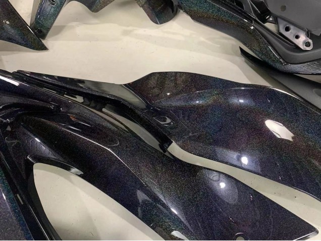 2019-2022 Kawasaki ZX6R Motorcycle Fairings - Black Rainbow Canada