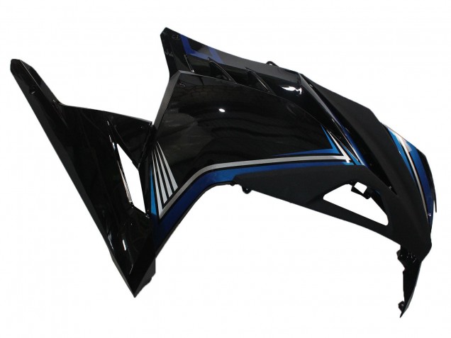 2013-2017 Kawasaki EX300 Motorcycle Fairings - Glossy Black Blue Canada
