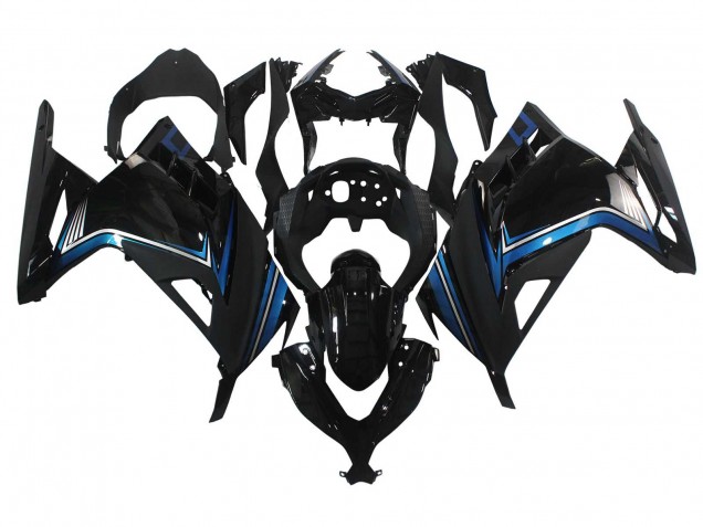 2013-2017 Kawasaki EX300 Motorcycle Fairings - Glossy Black Blue Canada