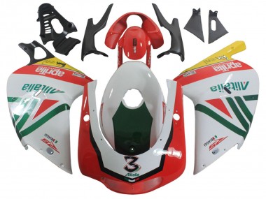 2000-2005 Aprilia RS125 Motorcycle Fairings - White Yellow Green Black Alitalia 3 Canada
