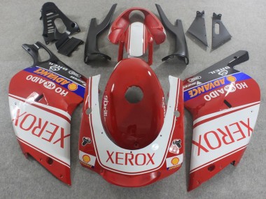 2000-2005 Aprilia RS125 Motorcycle Fairings - White Red Blue Xerox Canada