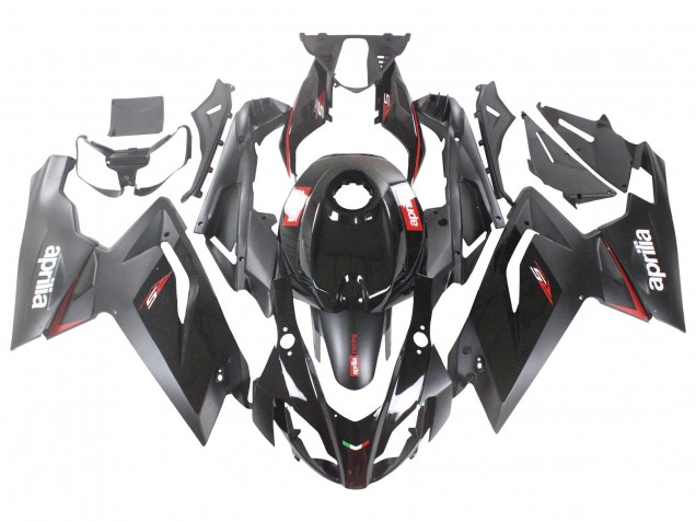 2006-2011 Aprilia RS125 Motorcycle Fairings - Glossy Black Red White Decal Canada
