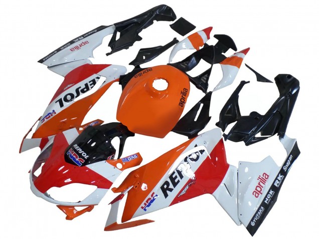 2006-2011 Aprilia RS125 Motorcycle Fairings - White Orange Red Repsol Canada