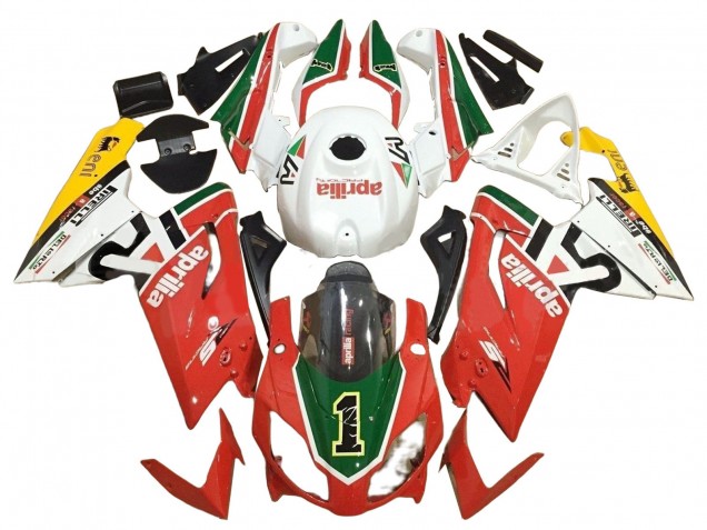 2006-2011 Aprilia RS125 Motorcycle Fairings - White Red Green Canada
