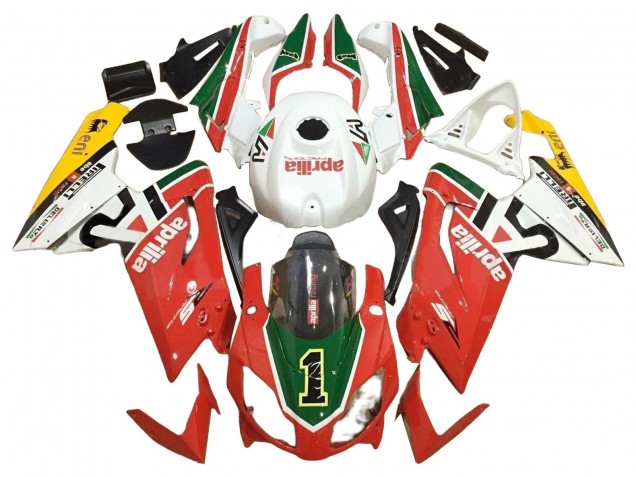 2006-2011 Aprilia RS125 Motorcycle Fairings - White Red Green Canada