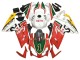 2006-2011 Aprilia RS125 Motorcycle Fairings - White Red Green Canada