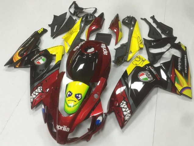 2006-2011 Aprilia RS125 Motorcycle Fairings - Red Yellow Black Shark Canada