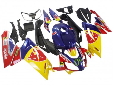 2006-2011 Aprilia RS125 Motorcycle Fairings - Yellow Dark Blue Red Bull Canada