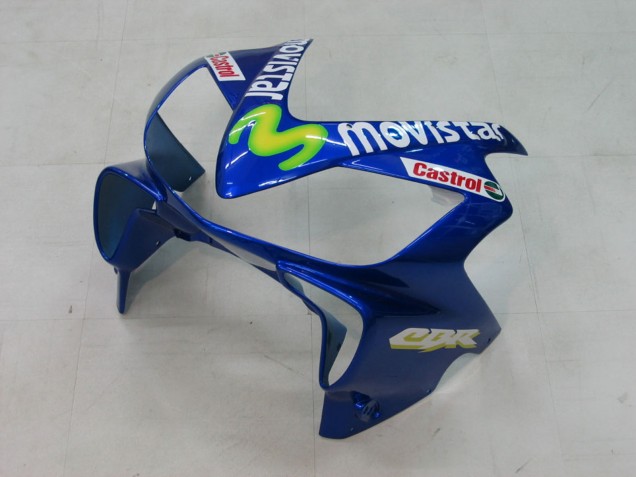 2004-2007 Honda CBR600 F4i Motorcycle Fairings - Blue Yellow Green MoviStar Canada