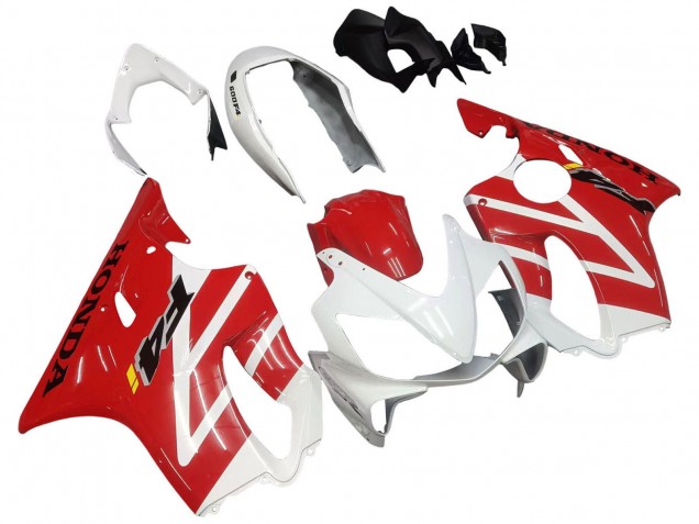 2004-2007 Honda CBR600 F4i Motorcycle Fairings - White Red Canada