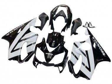 2004-2007 Honda CBR600 F4i Motorcycle Fairings - White Glossy Black Canada