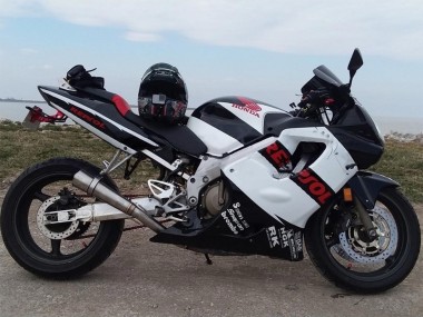 2004-2007 Honda CBR600 F4i Motorcycle Fairings - White Glossy Black Red Repsol Canada